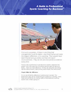 A Guide to Professional Sports Coaching for Business Screenshot